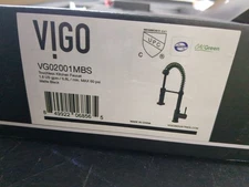 Vigo VG02001MBS Edison Touchless Matte Black Kitchen Faucet with Sprayer