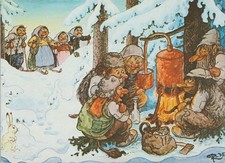 Rolf Lidberg, Trolls, Christmas Card, God Jul, Postcard
