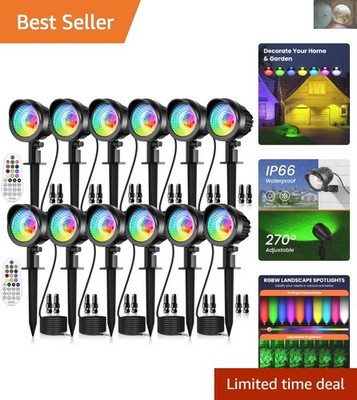 15W RGBW Outdoor LED Lights Set - Color Changing Waterproof Landscape Lighting