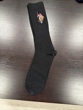 Vintage Polo Ralph Lauren Men's Socks Black Big Logo 10-13 Player