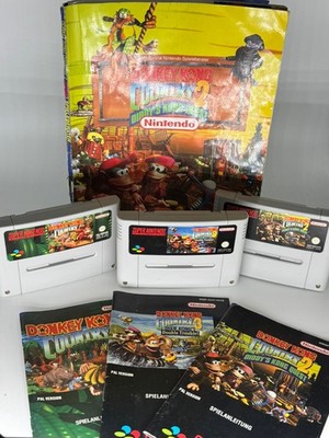 Super Nintendo Donkey Country 1-3 - inkl. Anleitung + Spieleberater