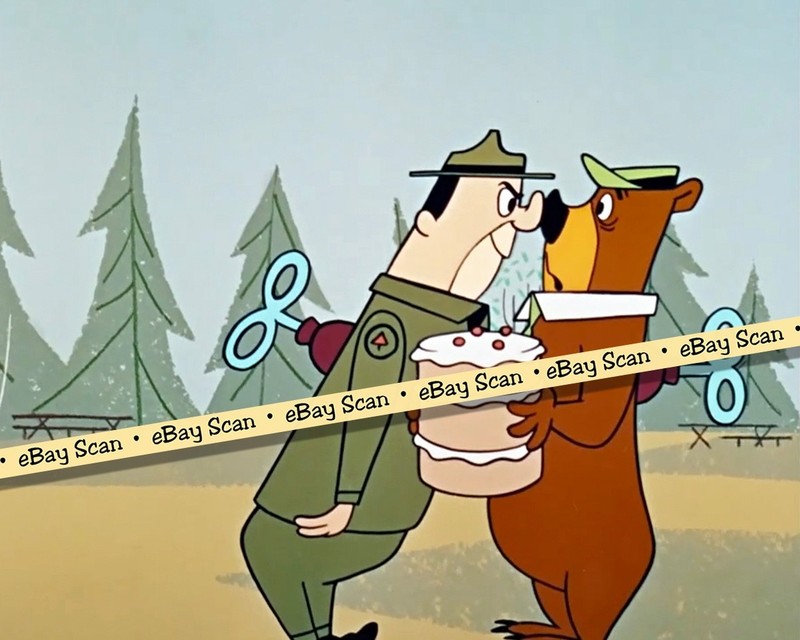 Rare! YOGI BEAR Cartoon Color TV Photo HANNA BARBERA Studios RANGER SMITH