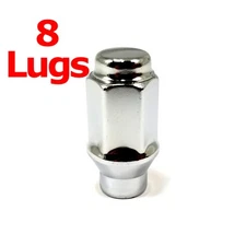 8x Excalibur 7807 Lug Nuts 12x1.50 Bulge Acorn 3/4" Hex Chrome Closed End ET