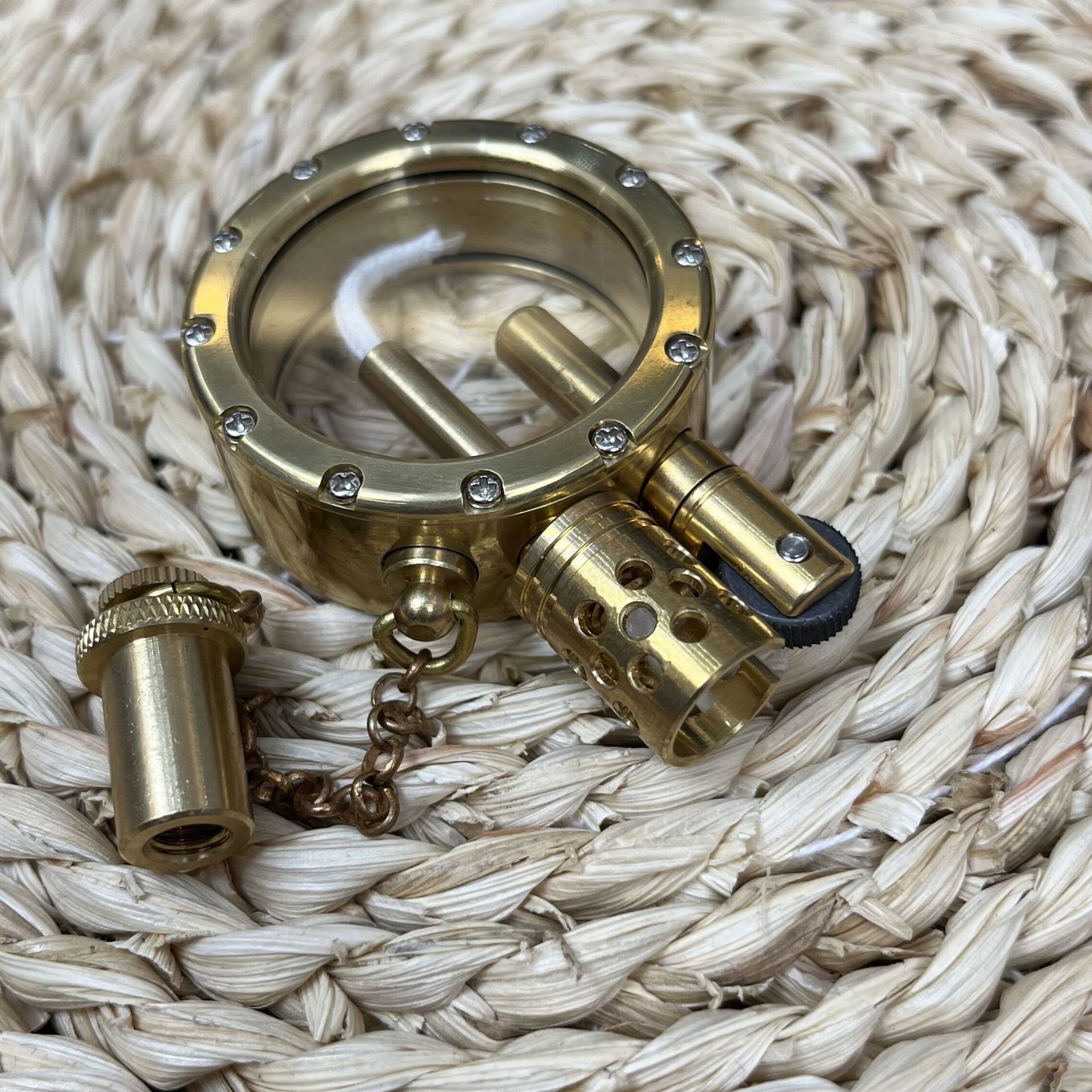 Brass Handmade Cigarette Lighter Vintage Collectible Kerosene Oil Lighters Gifts