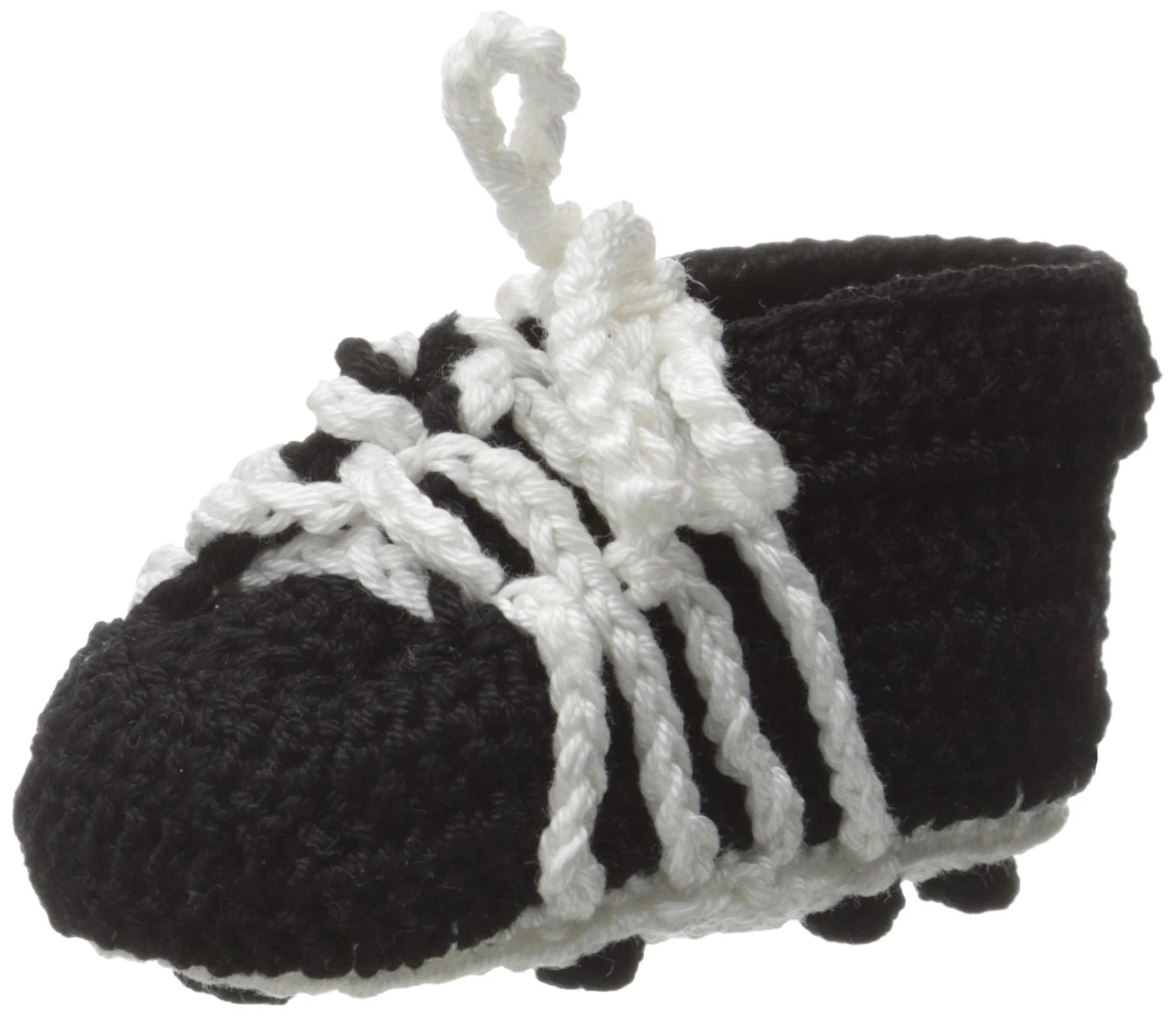 Baby-Boys Soccer Cleats Crochet Bootie, Black, Newborn