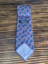 CHRISTIAN DIOR Monsieur Italian Silk Necktie Blue Paisley