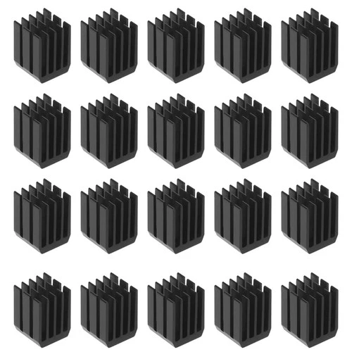 20PCS Black Aluminum Heat Sink with Thermal Conductive Adhesive Tape, 9×9×12m... - Picture 1 of 6