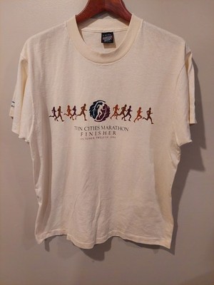 VTG 80s Twin Cities Marathon Finisher XL Shirt Screen Stars Single Stitch MN 
