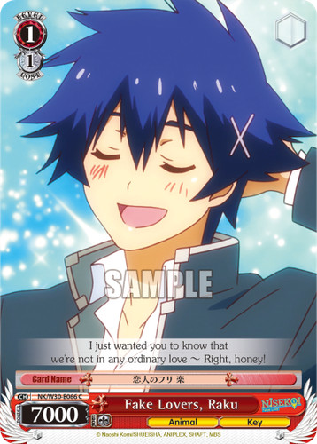 FAKE LOVERS, RAKU NISEKOI -False Love- ver.E Weiss Schwarz Card #NK/W30-E066 C