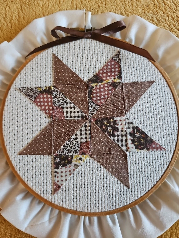 Applique Hoop Art 6" Vintage Cottagecore Shabby Chic Finished - Image 2 of 4