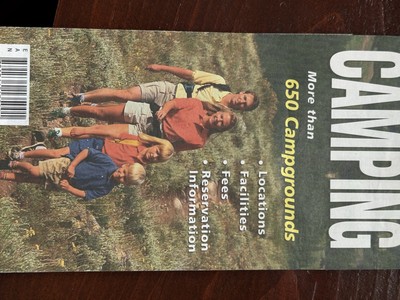 Vintage AAA Southern And Central California Camping Map