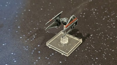 Star Wars X-wing Miniatures Tie/in Interceptor (Red Stripe) Ship And Stand Only