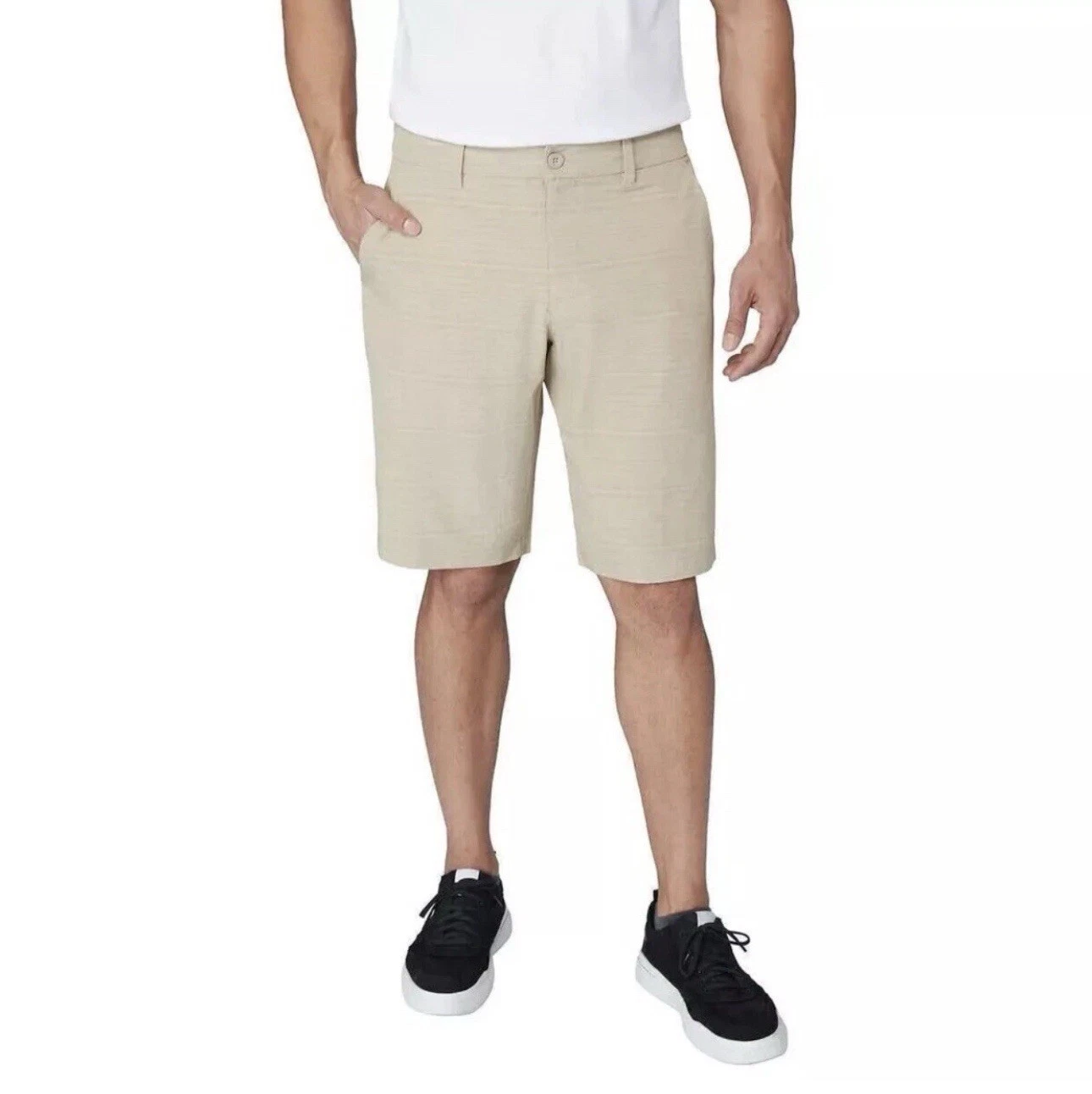 Hang Ten Men's Hybrid Lightweight Quick Dry Shorts Tan Size 38