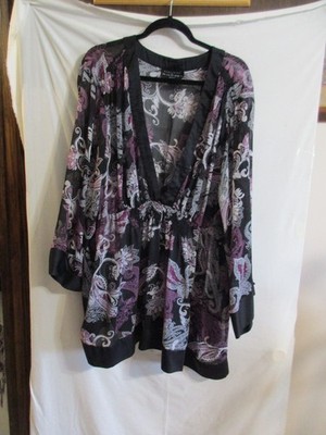 WOMENS PLUS SIZE  MULTI COLOR  SEMI SHEER PULLOVER TOP SIZE  5X