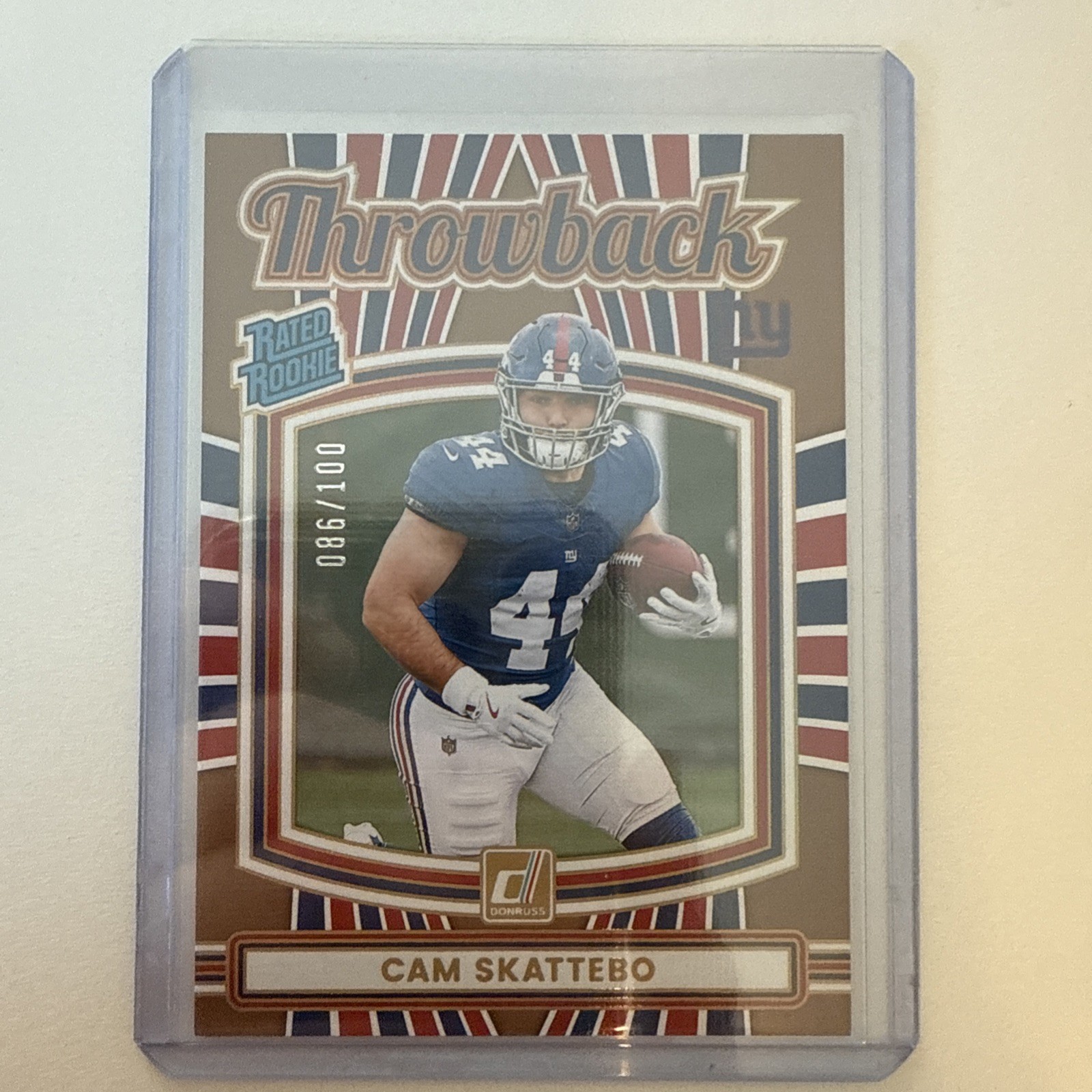 2025 Donruss Cam Skattebo Throwback Rated Rookie #36 /100