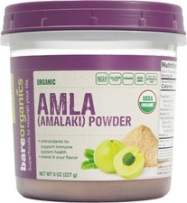 BareOrganics Amla, Indian Gooseberry Superfood Powder, Dietary Supplement,...