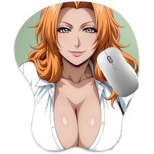 3D Mousepad Oppai Mouse pad with Wrist Rest Pain Relief Anime Manga pad Rangiku
