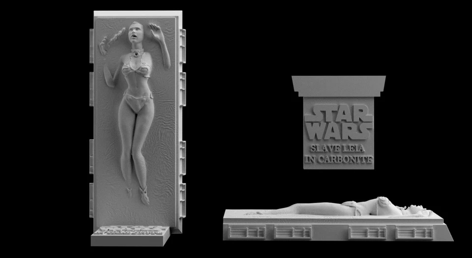 3D 打印星球大战莱娅公主碳酸盐雕像 — 第 2/4 张图片
