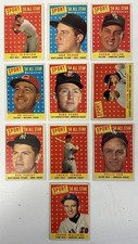 Lot of 10 Diff. 1958 Topps Baseball All Star Cards VG-EX/EX no creases
