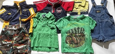 Bundle Baby Boys Clothes 24 M -  4 Shirts, 2 Shorts, Track Jacket, Ed Hardy, RL