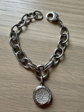 DKNY Silver Tone Chain Bracelet with Charm – Designer Women’s Jewellery