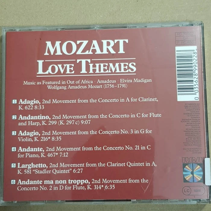 VARIOUS Mozart Love Themes RCA GER EX/VG+(CD) - Bild 4 von 4