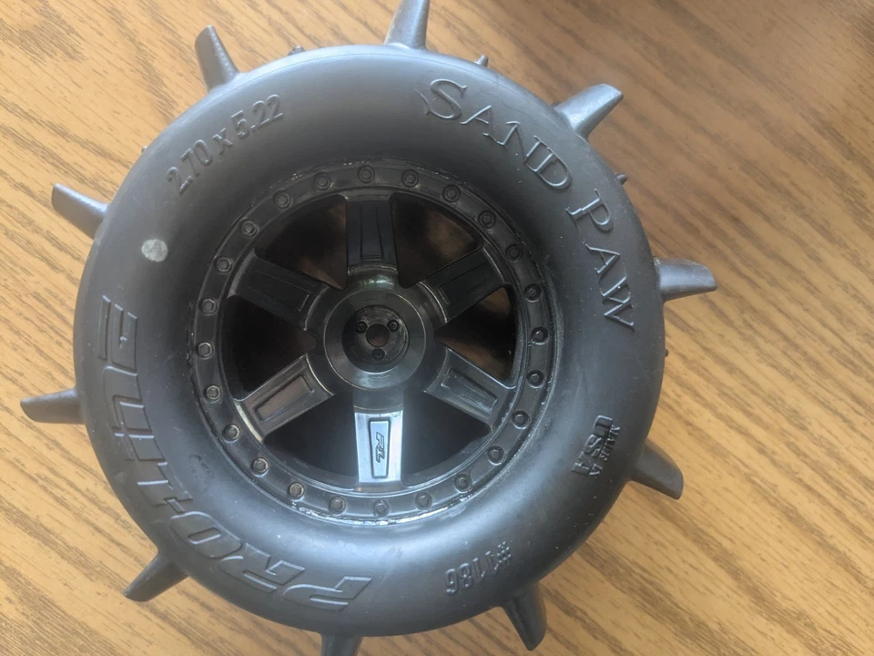 Pro-Line Sand Paw 2.8" Mounted Tires &  Black Wheels   (SET OF 4) Used  - Image 4 of 4