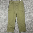 VINTAGE 60s OG 107 Pants Mens Size 32x27 Army Military Zipper Fly Vietnam