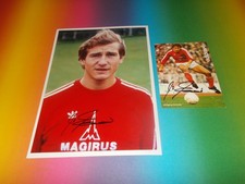 Wolfgang Dremmler FC Bayern Munich DFB Signed Autograph on 20x28 Photo + Postcard
