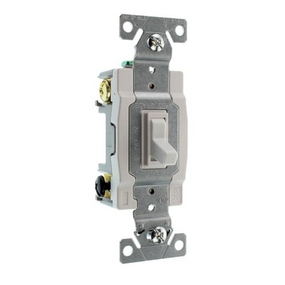 EATON COOPER 1242-7W-SP-L SPEC GRADE TOGGLE SWITCH, 4-WAY, 15A, 120/277V, WHITE