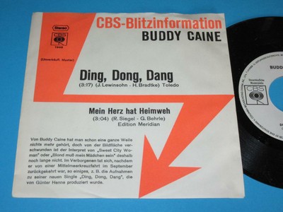 Buddy Caine / Ding, Dong, Dang - Mein Herz hat Heimweh - CBS Promo 7''