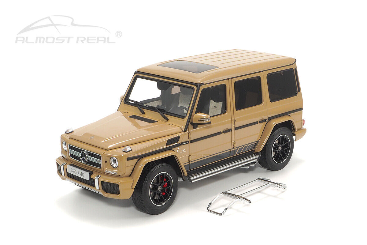 Almost Real 1/18 Benz AMG G63 W463 2015 Souvenir Diecast Model Car  Yellow/Black