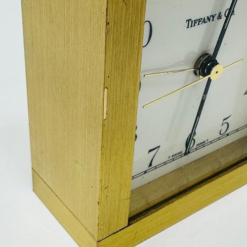 TIFFANY & Co OROLOGIO DA TAVOLO IN OTTONE MASSICCIO - BRASS DESK CLOCK - vintage - Foto 10 di 18