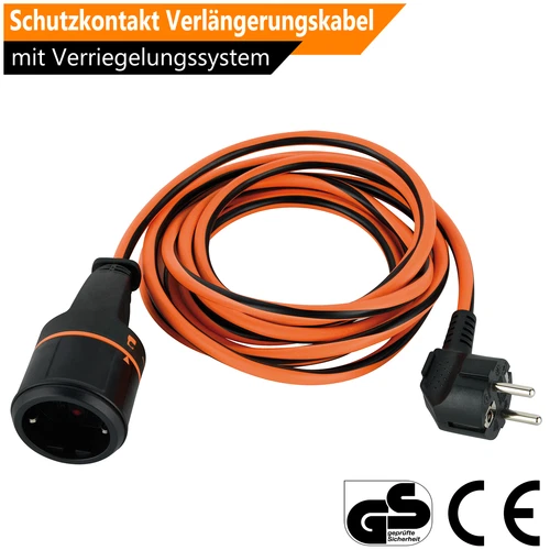Schutzkontakt Verlängerungskabel 16A -250V Elektrokabel mit Verriegelungssystem