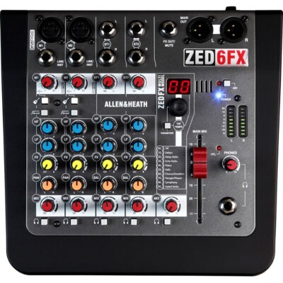Allen and Heath ZED-6FX Analog Mixer With Effects