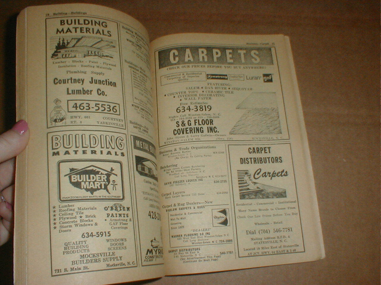 VTG 1975 Mocksville Advance Cooleemee Davie Ijames NC North Carolina