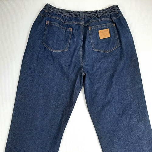 Duke Haband Classic Fit Men's 44 S Ins 28 Jeans Dark Elastic Waist Back Stretch - Picture 9 of 12