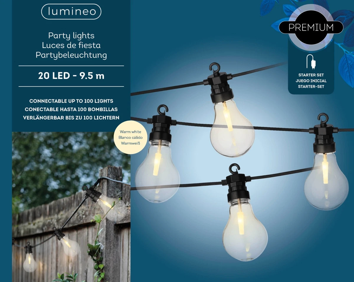 Lumineo 20 Warm White Connectable Festoon Party Lights eBay