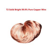 T2 Solid Bright 99.9 Pure Copper Wire Diameter 0.3/0.4/0.5/0.6/0.8/1/1.5-5mm