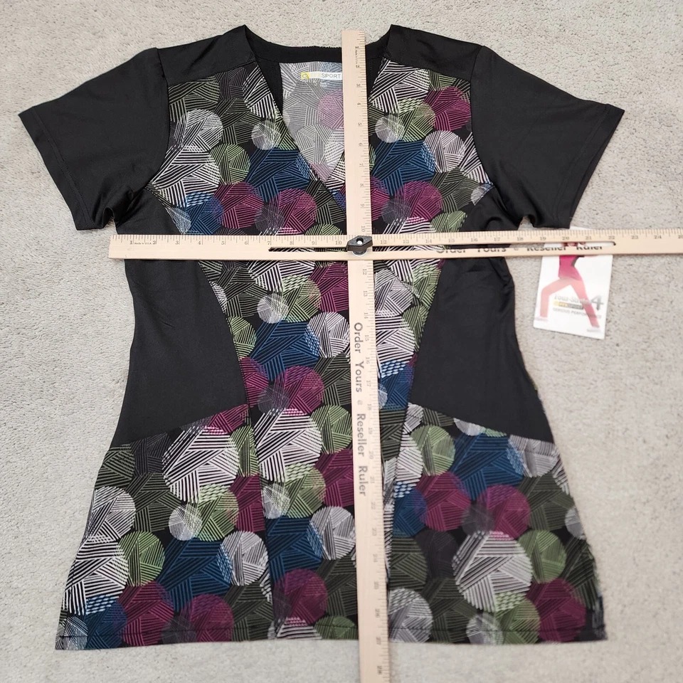 FFX SPORT WonderWink Scrub Top Womens Small Short Sleeve Work Shirt - Image 2 of 4