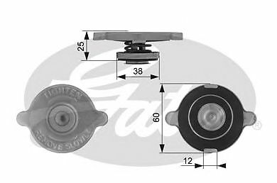 GATES RADIATOR CAP for HONDA ACCORD III 1.6 L (CA4) 1985-1989 - Picture 2 of 8