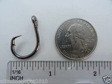 24 -120 pcs Size #1 Circle Hooks 4X Strong Black Nickel Finish Fishing Hooks