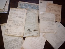 LOT DE 10 DOCUMENTS suite et fin du dossier du capitaine de hussards de GUENTZ