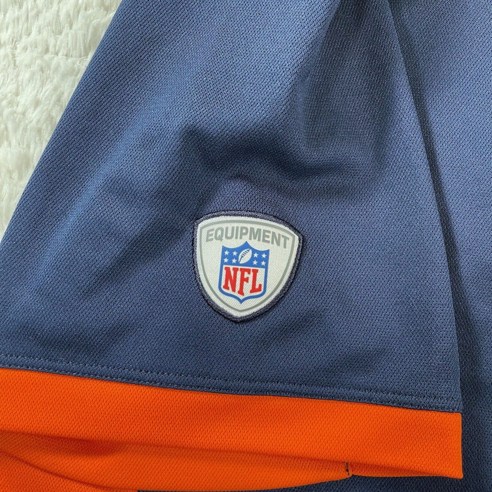Nike DRI-FIT Broncos Shirt Mens Large Blue Orange Golf Polo Golfer Short Sleeve thumbnail 10