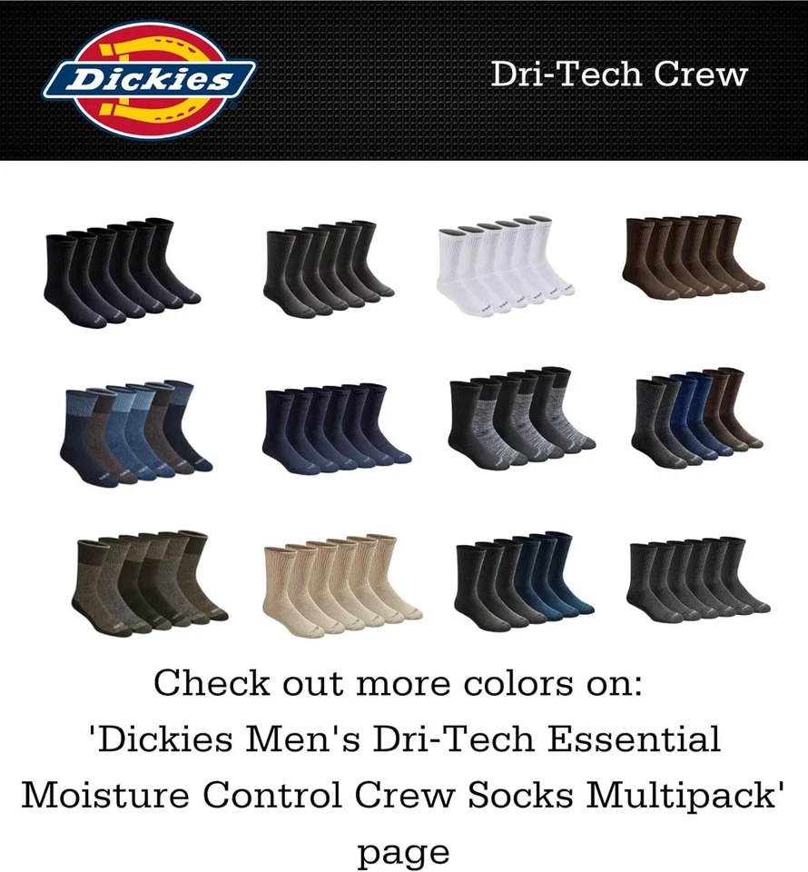 Calcetines Dickies Dri-Tech Original Control de Humedad para Hombre, Disponibles en M-XXL Foto 3 de 4