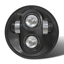 5.75'' 5-3/4 inch LED Headlight Hi/Lo Sealed Beam Black Fit for Motorcycle Bike