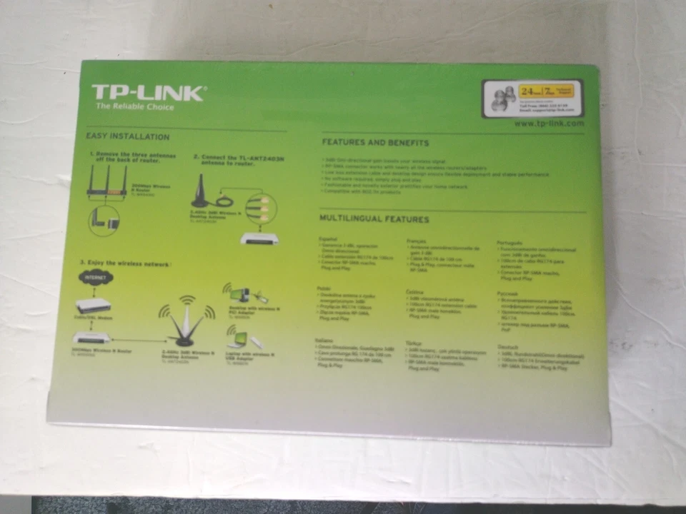 TP-Link TL-ANT2403N 2.4GHz 3dBi Wireless N Desktop Antenna Brand New SH1 - Image 2 of 2