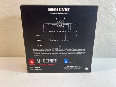 6238 HOGAN M-SERIES F-18 BOEING F/A-18E EVALUATORS XE100 DIECAST