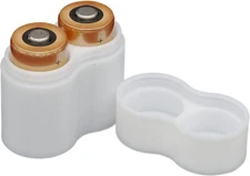 - Slimline CR123a Battery Case, Soft Durable Material - Pack of 2 (Holds 2 Ba...