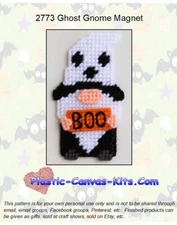 Ghost Gnome Magnet-Plastic Canvas Pattern or Kit